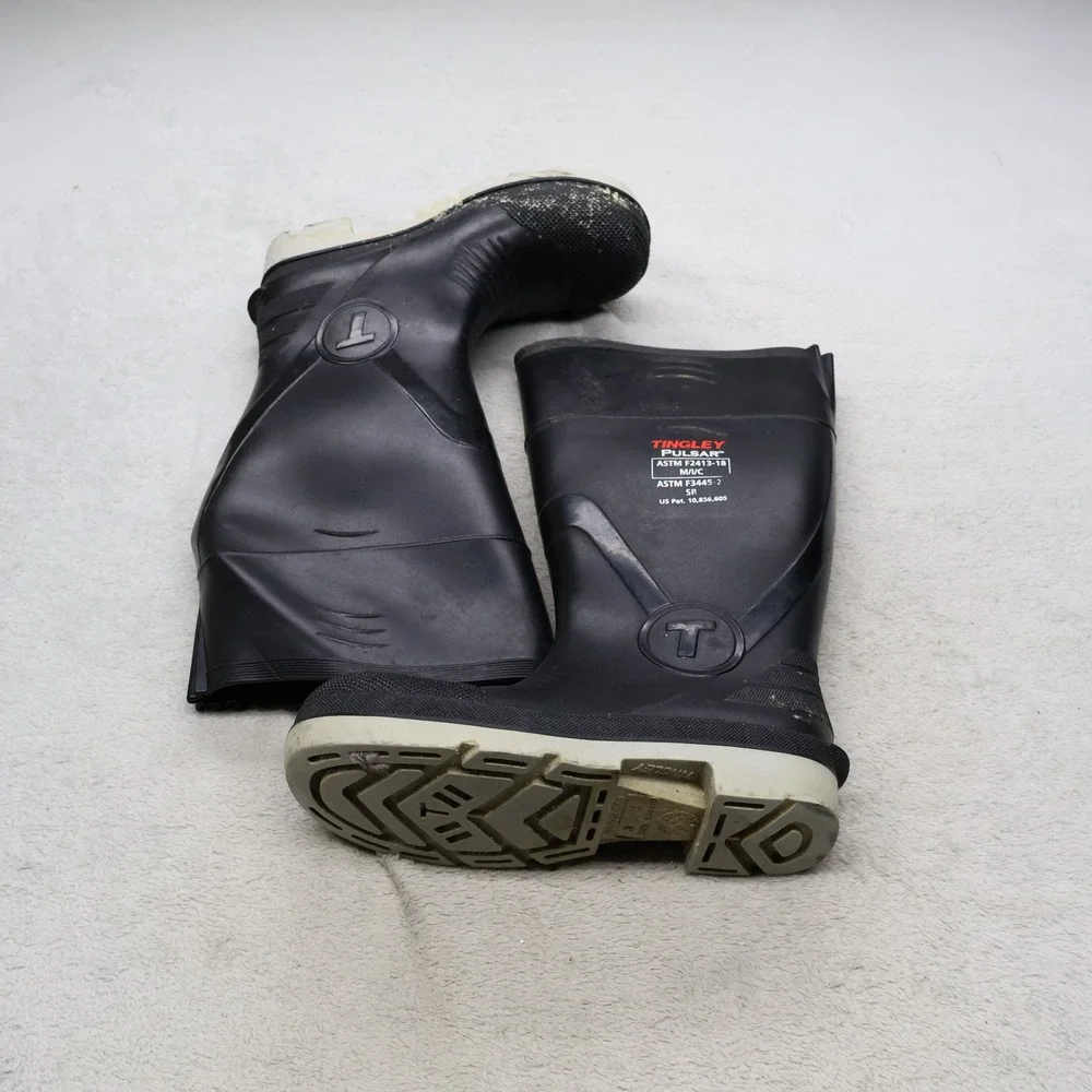 Tingley Pulsar Unisex M3 W5 Rain Boots Black Slip Resistant Waterproof Utility